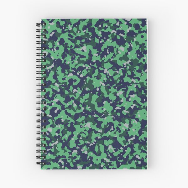 Item preview, Emerald Jade Green and Navy Blue Camouflage Pattern designed and sold by GraymanGraphic.