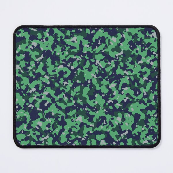 Item preview, Emerald Jade Green and Navy Blue Camouflage Pattern designed and sold by GraymanGraphic.