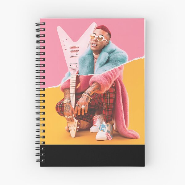 Item preview, Pink Yellow Tear Pop Star Fur Coat Electric Guitar Portrait designed and sold by Pakulito.