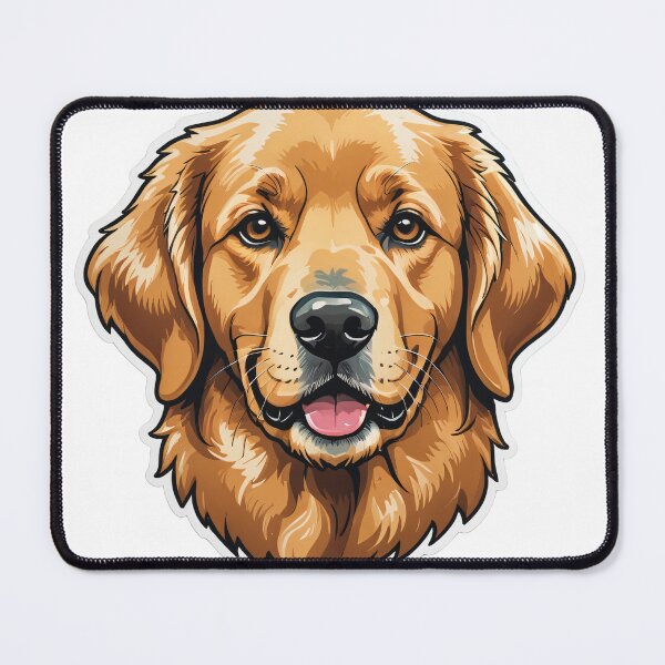Item preview, Golden Retriever Face Portrait Chrome Metallic 3D – Golden retriever mom gift designed and sold by michallechowicz.