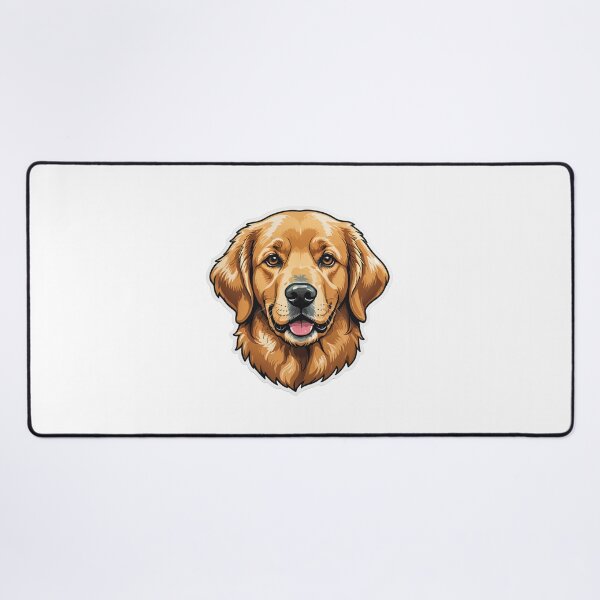 Item preview, Golden Retriever Face Portrait Chrome Metallic 3D – Golden retriever mom gift designed and sold by michallechowicz.