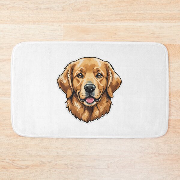 Item preview, Golden Retriever Face Portrait Chrome Metallic 3D – Golden retriever mom gift designed and sold by michallechowicz.