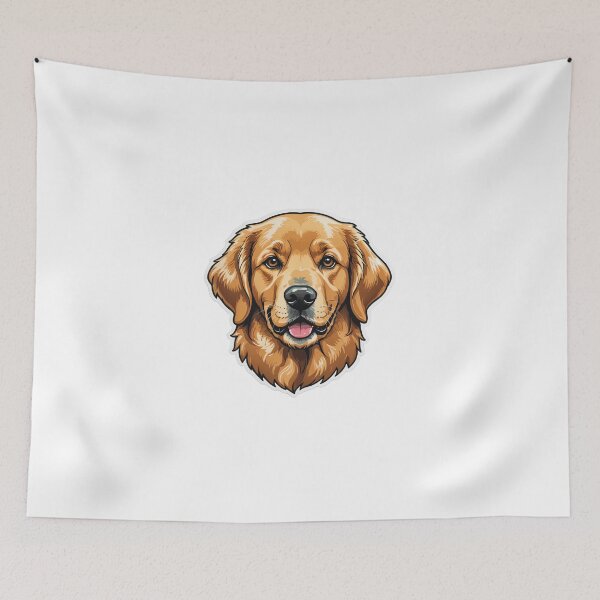Item preview, Golden Retriever Face Portrait Chrome Metallic 3D – Golden retriever mom gift designed and sold by michallechowicz.