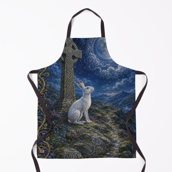 Item preview, Moonlit Celtic Hare and Ancient Cross designed and sold by thewandswant.