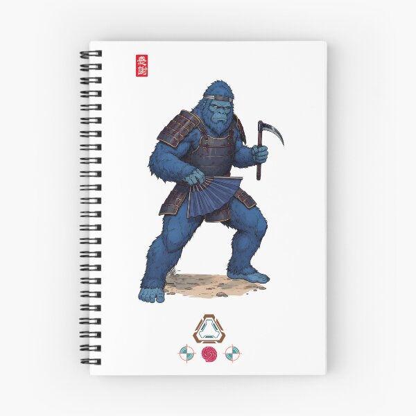 Item preview, Guardian Blue Bigfoot with Tessen and Kama designed and sold by Whimsy Trail Co.