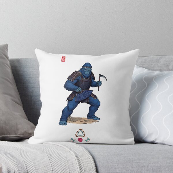 Item preview, Guardian Blue Bigfoot with Tessen and Kama designed and sold by Whimsy Trail Co.