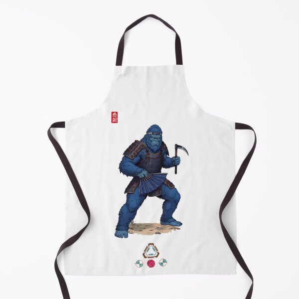Item preview, Guardian Blue Bigfoot with Tessen and Kama designed and sold by Whimsy Trail Co.