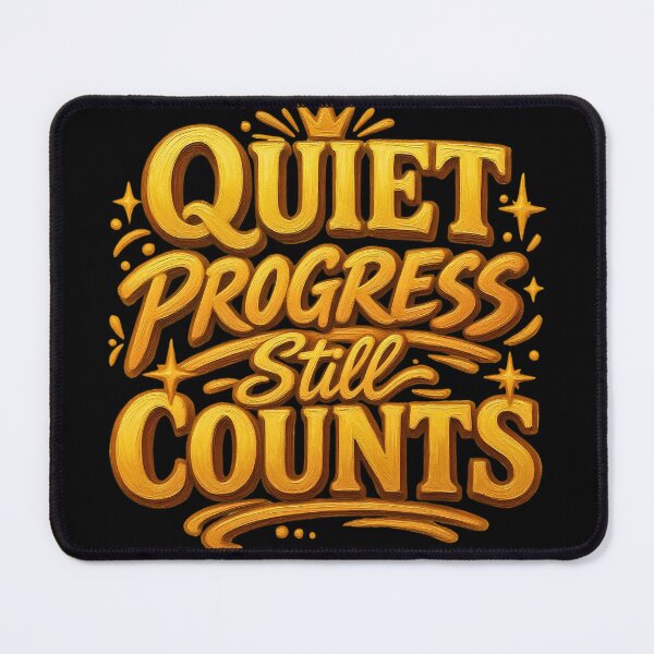 Item preview, Quiet Progress Still Counts Impasto Gold designed and sold by TrinovaCreates.