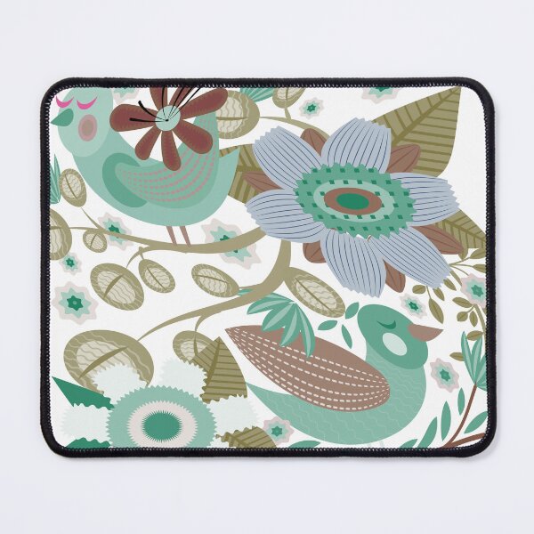 Item preview, Scandinavian Folk Art Birds and Floral Nature Illustration designed and sold by maewjpho.