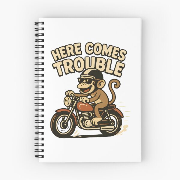 Item preview, Here Comes Trouble Funny Monkey On Motorcycle designed and sold by Photo-Sphere101.