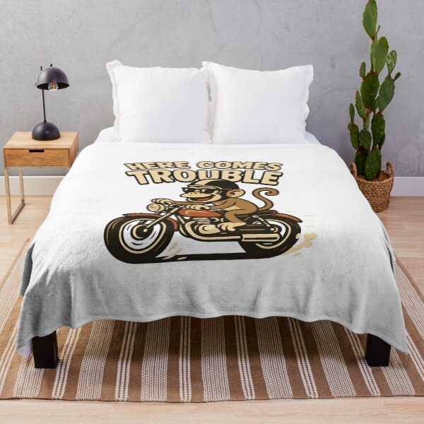Item preview, Here Comes Trouble Funny Monkey On Motorcycle designed and sold by Photo-Sphere101.