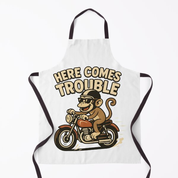 Item preview, Here Comes Trouble Funny Monkey On Motorcycle designed and sold by Photo-Sphere101.