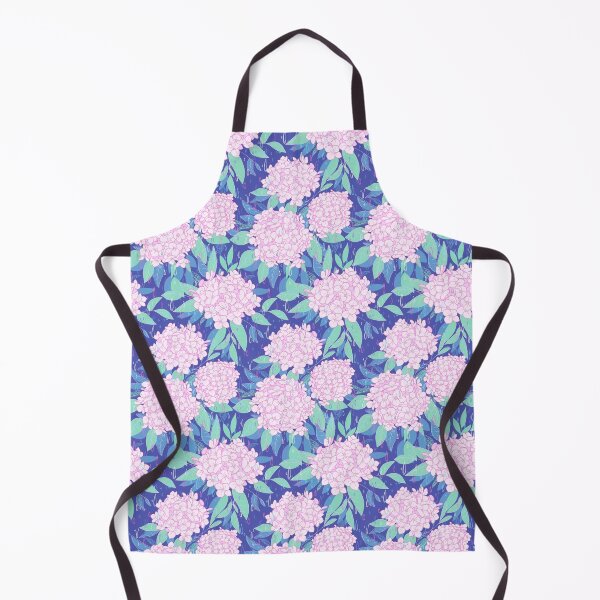 Item preview, Magic Hydrangea - Pink on Blue designed and sold by prynadd / Alena's Magic Patterns.
