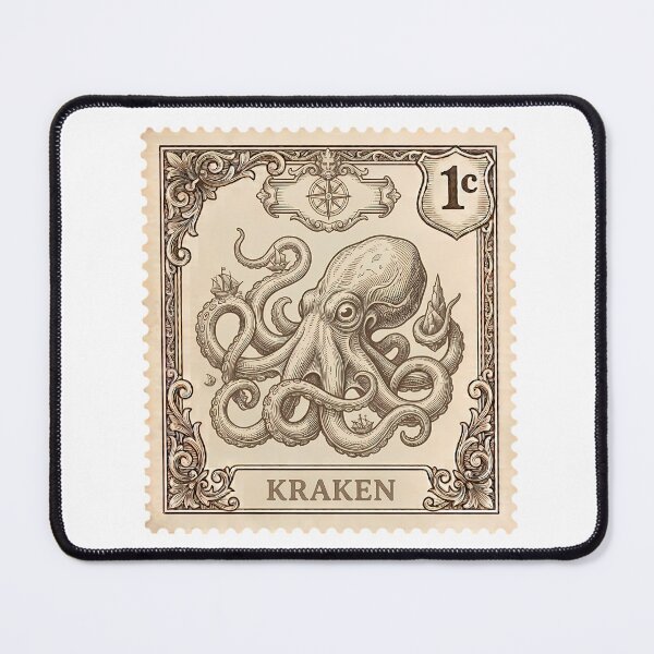 Item preview, Vintage Kraken Postage Stamp - Mythological Bestiary designed and sold by JeanChiale.
