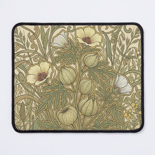 Item preview, Hibiscus Trionum - Flower of an Hour Art Nouveau Botanical Print designed and sold by FreiherrPK.