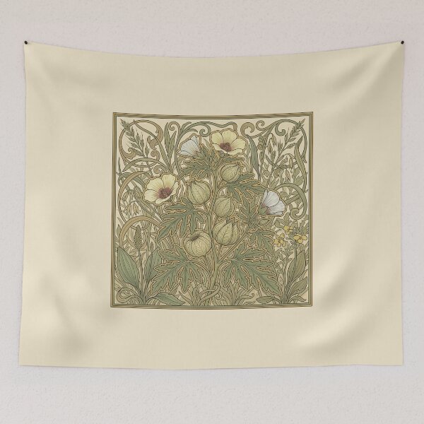 Item preview, Hibiscus Trionum - Flower of an Hour Art Nouveau Botanical Print designed and sold by FreiherrPK.