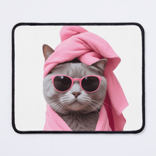 Item preview, Funny Spa Cat in Pink Towel and Sunglasses designed and sold by L&L.