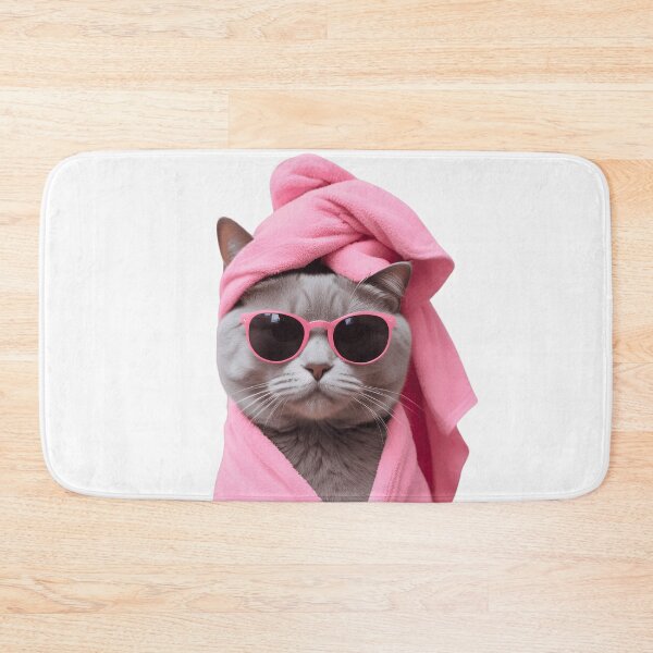 Item preview, Funny Spa Cat in Pink Towel and Sunglasses designed and sold by L&L.
