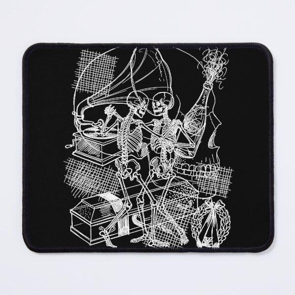 Item preview, Danse Macabre - Gothic Dancing Skeletons Gramophone Champagne Graphic Art designed and sold by FreiherrPK.
