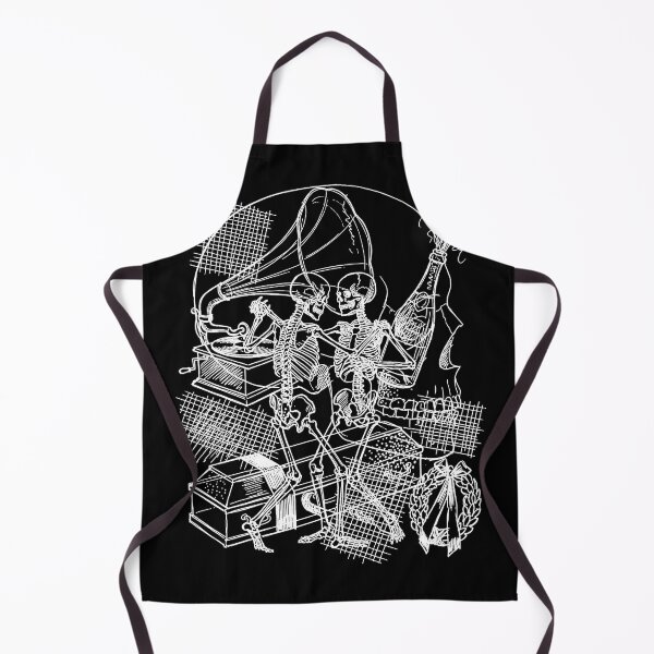 Item preview, Danse Macabre - Gothic Dancing Skeletons Gramophone Champagne Graphic Art designed and sold by FreiherrPK.