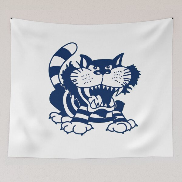 Item preview, Mighty Cats Retro Logo Drawing designed and sold by Luke Foran Sports Art.