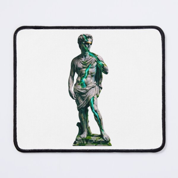 Item preview, Cyber Statue Emerald Kintsugi Vaporwave Sculpture Art designed and sold by RDproject.