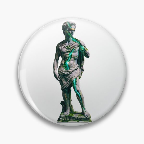 Item preview, Cyber Statue Emerald Kintsugi Vaporwave Sculpture Art designed and sold by RDproject.