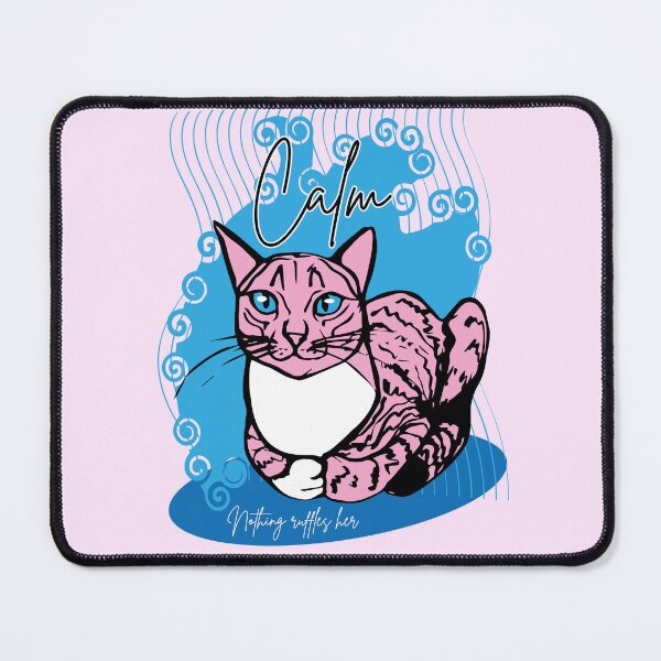 Item preview, Calm Only pen cat sketch with colors designed and sold by Konopikyu.