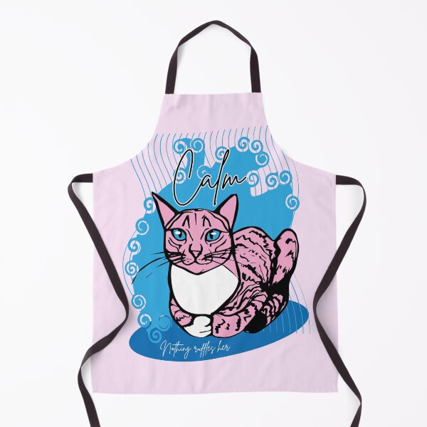 Item preview, Calm Only pen cat sketch with colors designed and sold by Konopikyu.