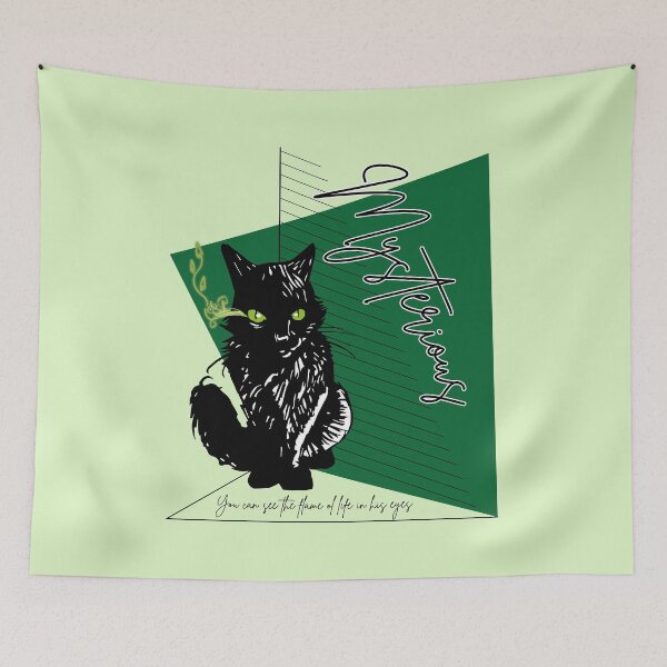 Item preview, Mysterious Only pen cat sketch with colors designed and sold by Konopikyu.
