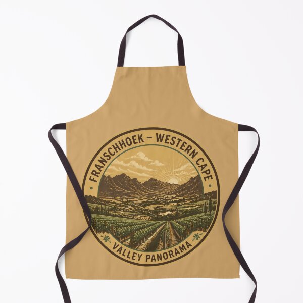 Item preview, Franschhoek Valley Panorama Round Badge South Africa designed and sold by The Digital Compass.