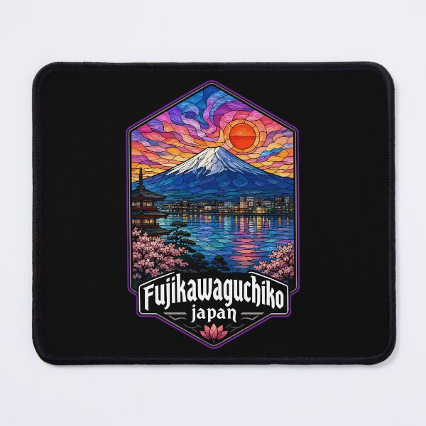 Item preview, Fujikawaguchiko Fuji Japan Travel Stained Glass designed and sold by TomFrontierArt.