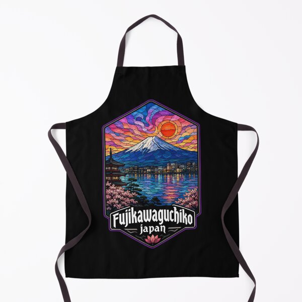 Item preview, Fujikawaguchiko Fuji Japan Travel Stained Glass designed and sold by TomFrontierArt.