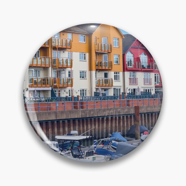 Item preview, Exmouth Marina Harbour Waterfront Colorful Houses Devon Photography designed and sold by leonwoods.