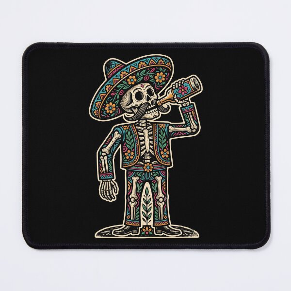 Item preview, Drunk Calavera Mariachi - Mexican Dia de los Muertos Folk Art designed and sold by FreiherrPK.