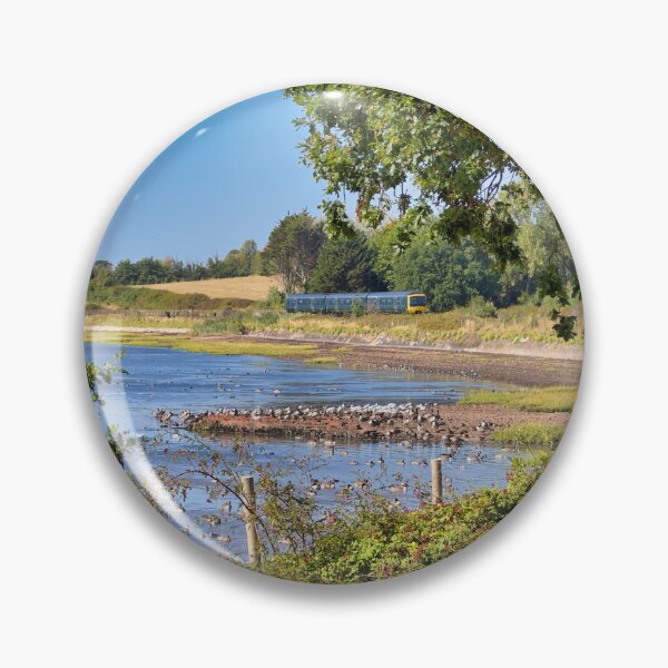 Item preview, Exe Estuary Exmouth Coastal Railway Train Landscape Devon Photography designed and sold by leonwoods.