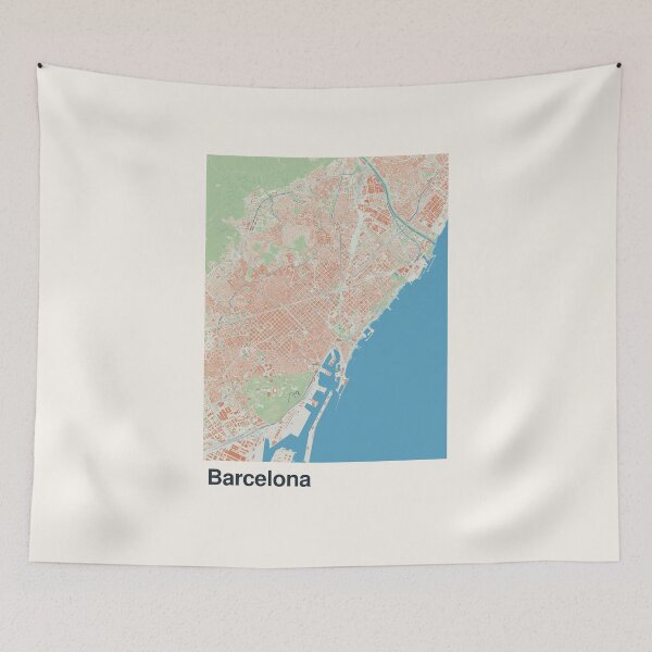 Item preview, Barcelona Minimalistic Map Art designed and sold by MapsNerd.