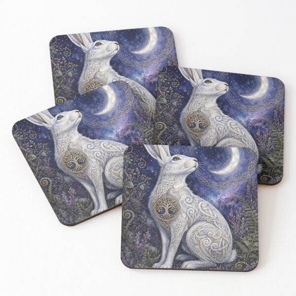 Item preview, The Moonlit Hare of the Celtic Grove designed and sold by thewandswant.