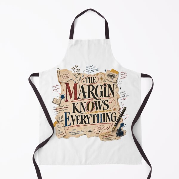 Item preview, The Margin Knows Everything – Poetcore Writer & Literary Typography designed and sold by Golden Era Studio.