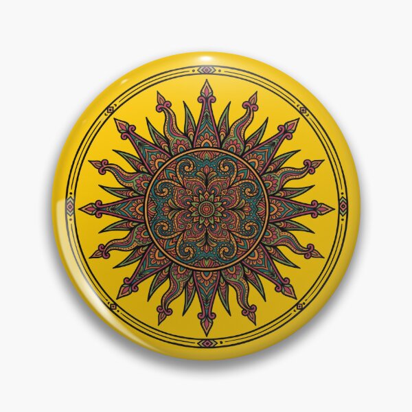 Item preview, Solaris Invictus - Psychedelic Sun Mandala Boho Celestial Art designed and sold by FreiherrPK.
