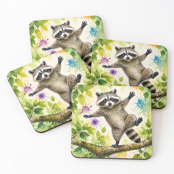 Item preview, Cute Raccoon Watercolor designed and sold by naragon4289.