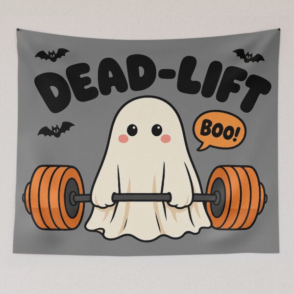 Item preview, Dead-Lift Boo Ghost Fitness Design designed and sold by MOCH- ART.