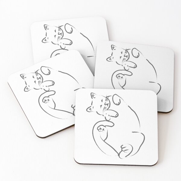 Item preview, Cute Curled Up Playful Cat designed and sold by reksitawardani.