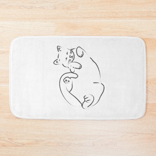 Item preview, Cute Curled Up Playful Cat designed and sold by reksitawardani.