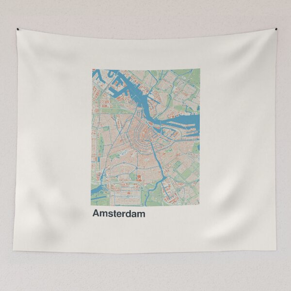 Item preview, Amsterdam Minimalistic Map Art designed and sold by MapsNerd.
