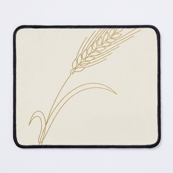 Item preview, Curved Wheat Stalk | Minimalist Gold and Ivory Botanical Print designed and sold by Zaramodo.