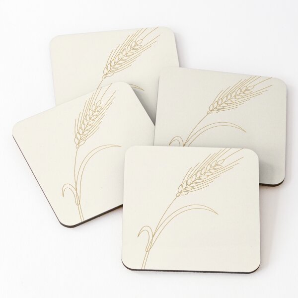 Item preview, Curved Wheat Stalk | Minimalist Gold and Ivory Botanical Print designed and sold by Zaramodo.