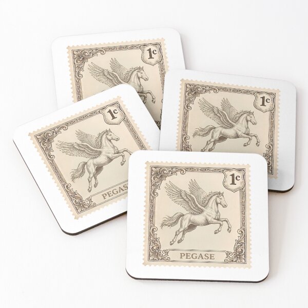 Item preview, Vintage Pegasus Postage Stamp - Antique Engraving Art designed and sold by JeanChiale.