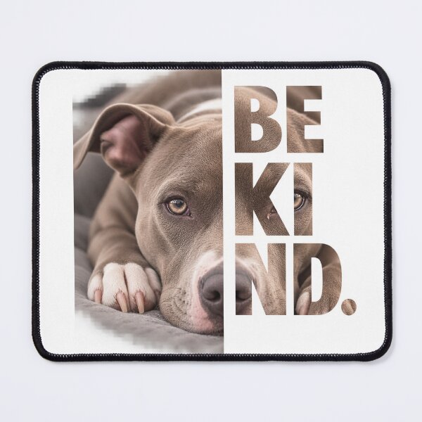 Item preview, Be Kind Pitbull Dog Typography Art designed and sold by ArtNova17.