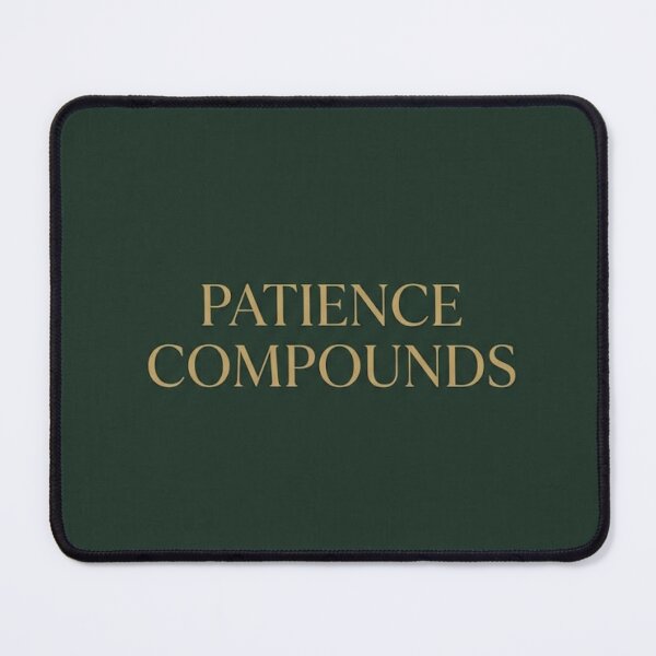 Item preview, Patience Compounds | Minimalist Dark Green Finance Quote Poster designed and sold by Zaramodo.